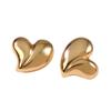 Aretes de Acero Inoxidable Día de San Valentín Aretes de Amor Tartán Versátil Moda Aretes de Lujo Ligero Aretes de Acero de Titanio con Forma de Corazón Transfronterizo