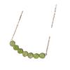 Colar de contas redondas de jaspe natural com sete estrelas S925, prata esterlina banhada a ouro, incrustada de jade Hetian, sete contas, conjunto de corrente para clavícula, moda feminina