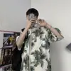 Camisa Hawaiana Floral de Verano para Hombre, Camisa de Algodón Retro de Manga Corta para Hombres y Mujeres, Tops Sueltos de Viaje para Parejas