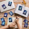 Compra Direta Transfronteiriça de 18 Cartões/Pacote de Céu Estrelado Cósmico Meditação Misteriosa Postais com Texto Inspirador Cartões de Decoração de Parede