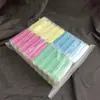 Paquete de 100 Bolsas Pequeñas Desechables Hisopos de Algodón Doble Cabeza Hogar Cosmético Caja Redonda Bolsa de Palillos de Algodón Regalo Hisopo de Algodón Doble Cabeza