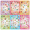 Nuevas Pegatinas de Navidad, 176 Piezas, 6 Hojas, Sin Repetir, Pegatinas de Año Nuevo Troqueladas, Árbol de Navidad, Papá Noel Pegatinas de Navidad