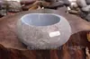 Lavabo de piedra natural ecológico original cálamo carnoso hierba de cobre moneda piedra original acuario creativo lavabo de narciso maceta Zen