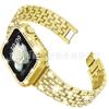 Adecuado para Apple Watch Correa Applewatch Correa de Metal con Diamantes Completos de Cinco Cuentas iWatch Modelo Inteligente con Diamantes
