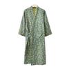 Roupão Japonês com Cadarço Kimono Roupão Sudadera Pijamas de Gaze Dupla Femininos Roupas de Casa Finas Primavera e Verão Kimono