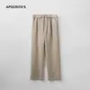 Ropa Masculina Apo Pantalones Casuales Transfronterizos para Hombre para Otoño, de Gama Alta, Holgados, de Pierna Recta, con Cordón Elástico, Resistentes a las Arrugas y al Colgante