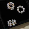 Anillo Elástico de Perlas de Lujo Ligero Estilo Ins Europeo y Americano, Juego de Anillos Abiertos para Dedo Índice de Diseño Personalizado de Moda Transfronteriza