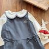 Roupa Doce de Menininha Outono 2025 Nova Roupa de Bebê Menina Saia Vestido Infantil Estiloso Roupas de Primavera e Outono para Bebê