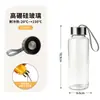 Artículos en Stock de Fábrica Dropshipping Vaso de Agua de Vidrio de Borosilicato Alto Tapa de Madera de Bambú Vaso para Jugo de Frutas Vaso para Bebidas Tapa de Acero Inoxidable Vaso para Café