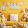 Funda de Almohada de Pascua de Amazon Sin Relleno Felpa PV Conejo Cojín de Sofá para Sala de Estar Fabricante Al por Mayor
