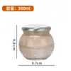 Botella Rayada Vertical para Nido de Pájaro de 150 ml, Botella de Vidrio Transparente Espesado, Botella para Nido de Pájaro y Pescado Fresco Estofado, Botella para Mermelada con Tapa, Botella Vacía