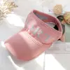 Sombrero de Sol con Parte Superior Abierta para Mujer, Sombrilla de Verano Delgado para Playa al Aire Libre, Sombrero de Punto con Letras y Visera de Pato, para Hombre, con LOGO Fijo