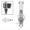 Válvula Solenoide de Cartucho Hidráulico Parker - Dos Posiciones, Dos Vías, Tipo Válvula de Cono Normalmente Cerrada Serie Gs0280/81