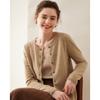 Primavera e Outono novo pescoço redondo cashmere cardigan mulheres caxemira suéter curto solto plus size casaco manga comprida