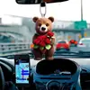 Nova Série de Natal Urso Rosa Árvore de Natal Decorações para Casa Decoração de Carro Pingente de Acrílico