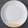 Prato de bife branco puro de cerâmica redonda de estilo ocidental prato doméstico prato raso prato plano talheres de estilo ocidental criativo