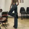 Jeans Rectos Vintage para Mujer 2024 Primavera Otoño e Invierno Nuevos de Cintura Alta Sueltos de Pierna Ancha Pantalones Dosificadores para Hombres Bajos
