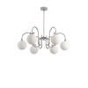 Lustre de Sala de Estar com Laço Creme Francês Proteção Ocular Espectro Total Lâmpada de Feijão Bauhaus Antiga Média Lustre de Quarto