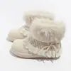 Zapatos de Algodón Peludo de Tubo Corto Bell para Mujer 2026 Nuevos de Invierno Versátiles Casuales Cálidos Botas de Nieve B3007