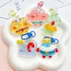 Acessórios Cartoon Tema Mar Resina Peças Estrela Gelatina Chaveiro DIY Presente de Amizade Pingente de Mochila Ornamento