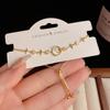 Pulsera de Concha Luna Ajustable de Tracción Estilo Francés Lujo Ligero Estilo Combinable Diseño de Moda Simple Pulsera para Mujer