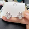 Brincos Pequenos de Lâmpada Imitação Cristal Gelo Frescos e Simples para Mulheres, Vibe de Verão, Design de Nicho, Brincos Doces e Elegantes