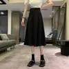 Falda Midi de Primavera/Verano Delgada Corte A Moda Cintura Alta Adelgazante Falda Midi Corte A Diseño de Cintura Elástica Falda Media Midi