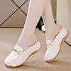 Sapatos de Mãe com Solado Macio Lançamento Primavera 2025 Novos Mocassins com Solado Grosso Sapatos Casuais Planos Femininos Sapatos Femininos com Salto Plataforma que Aumentam a Altura