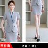 Terno profissional de alta qualidade para mulheres, verão, temperamento cinza, uniforme para recepção, campo, atendimento ao cliente, departamento de vendas, macacão para joalheria
