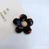 Accesorios de Flor de Cinco Pétalos Rellenos de Algodón Floral Oscuro, Accesorios DIY para Ropa, Flor para Zapatos, Ropa de Bebé, Material para Funda de Teléfono Móvil