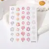 Manicure de Rosa Manicure de Fogos de Artifício Japoneses Deslumbrantes Adesivos Série Folheado a Ouro Claro Cor Prata Adesivos Florais para Unhas