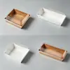 Caja de embalaje para sándwich, caja rectangular para pastel de nieve, caja desechable para pastel de hebras de carne, caja de embalaje para tiramisú