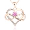 Collar nuevo transfronterizo para mujer oro rosa doce piedras de nacimiento colgante collar moda joyería personalizada al por mayor