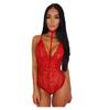 Nueva lencería sexy de comercio exterior europea y americana, ropa interior de encaje sexy, babydoll transparente, mono de encaje para mujer