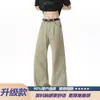 Jeans vintage gruesos y fluidos de marca de verano modernos de corte holgado, pantalones de trabajo rectos lavados estilo americano, pantalones casuales para hombre