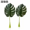 Planta Verde Artificial Nórdica Hoja de Monstera Flor Falsa Planta en Maceta Decorativa Planta Falsa de Bonsái Adorno de Escritorio para Sala de Estar Oficina