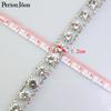 Venta caliente cadena de código de soldadura de diamantes de imitación de vidrio cosida a mano cadena de diamantes decorativa vestido de novia ropa accesorios DIY
