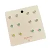 Pendientes Cuadrados de Zirconia con Pasador de Plata para Mujer, Pendientes Pequeños y Exquisitos, Modernos, Sencillos, Versátiles para el Día a Día, Venta al por Mayor