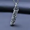 Prata de lei 925 joias de prata retrô masculinas e femininas série midnight desgastada personalizada pingente caleidoscópio reto Rosa Atacado