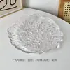 Prato de Vidro Irregular Estilo Ins para Uso Doméstico, Prato para Lanches, Prato para Frutas, Prato de Sobremesa Quadrado e Redondo, Prato Criativo para Jantar