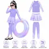 Roupa de mergulho infantil estilo split de água-viva, com mangas compridas, pernas compridas e design de saia, com proteção solar removível e características de secagem rápida, disponível diretamente do fabricante