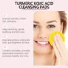 Eelhope Cúrcuma Ácido Kójico Limpeza Facial Suave Pads Reparo Facial Limpeza Profunda da Pele Clareamento Nutrição Hidratação