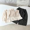 Dianxi 2026 Otoño Nuevo Conjunto de Tres Piezas para Bebés y Niños Pequeños para Niñas: Conjunto de Chaleco, Camisa Básica y Pantalones de Puntos