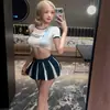 Lencería Seductora, Atuendo de Cheerleader Futbolera Sexy, Camisón Dinámico Sexy para Juego de Rol