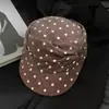 Gorra plisada de artista estilo coreano ins con lunares para mujer, diseño único, moderna y versátil, hace que la cara se vea más pequeña, boina de repartidor