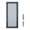 Ventana con Persianas Huecas Integradas de Vidrio Único de Aleación de Aluminio con Control Magnético Sin Taladrar para Baño Cocina Apertura Hacia Adentro