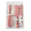 Set de Peines de Color Gelatina de Dibujos Animados para el Hogar Peine de Cabello Portátil con Cola Dientes Finos Peine de Plástico para el Cabello Corazón de Niña Set de 3 Piezas