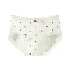 Ropa interior para mujer de algodón puro, grado 10A, antibacteriana, entrepierna extendida, dulce estampado floral, cintura media, bragas de algodón cómodas sin costuras para niña