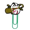 Clips para Papel Grandes con Forma de Béisbol Transfronterizos, Material de Oficina, Clips para Papel Creativos Lindos, Pines en Forma de U, Marcadores de Libros de Dibujos Animados de PVC
