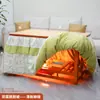 Mesa de Fuego Rectangular Plegable para Uso Doméstico, Mesa Calefactora Simple de Bambú para Invierno, Mesa Calefactora para Sala de Estar 1.2m